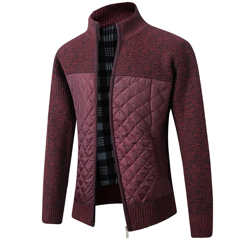 Men's Urban Striped Zip-Up Sweater