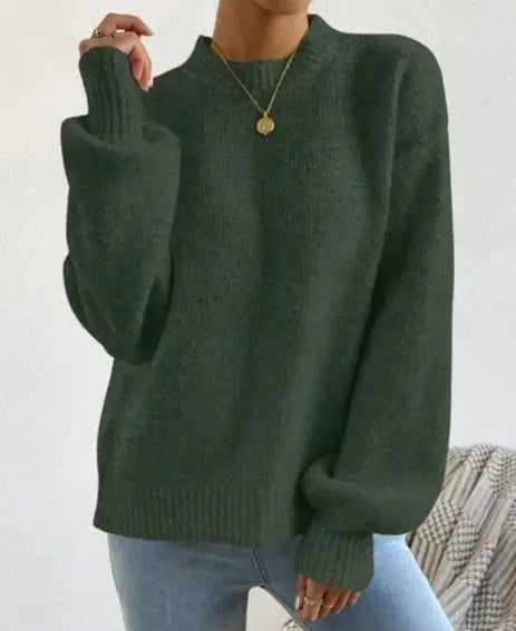 Pull Punto con Medio Cuello Alto