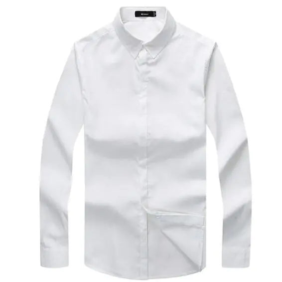 Camisa de Manga Corta para Hombre, Camisa Resistente a Manchas de Manga Larga