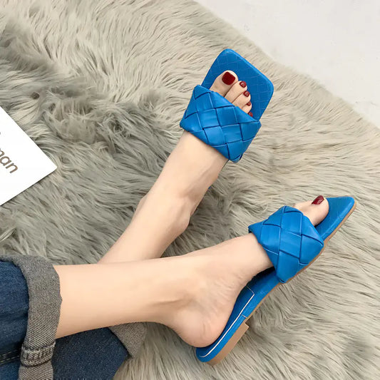 Zapatos de playa de moda de tacón plano estilo coreano