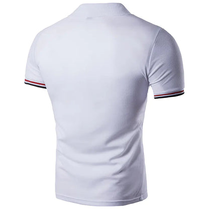Camiseta Polo para Hombre con Cuello, Manga Corta
