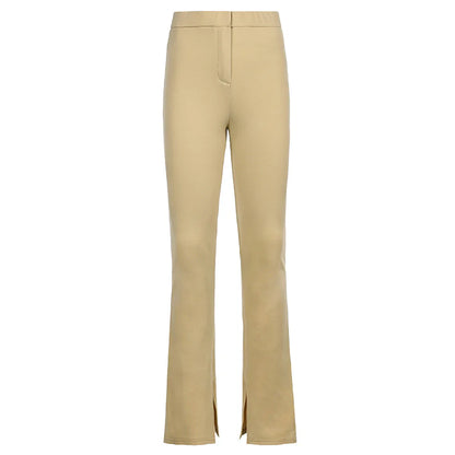 Pantalones Acampanados con Abertura