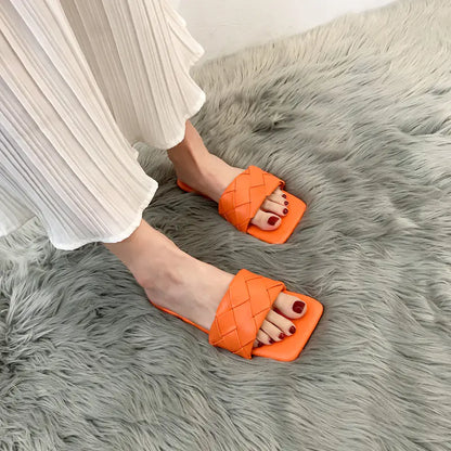 Zapatos de playa de moda de tacón plano estilo coreano