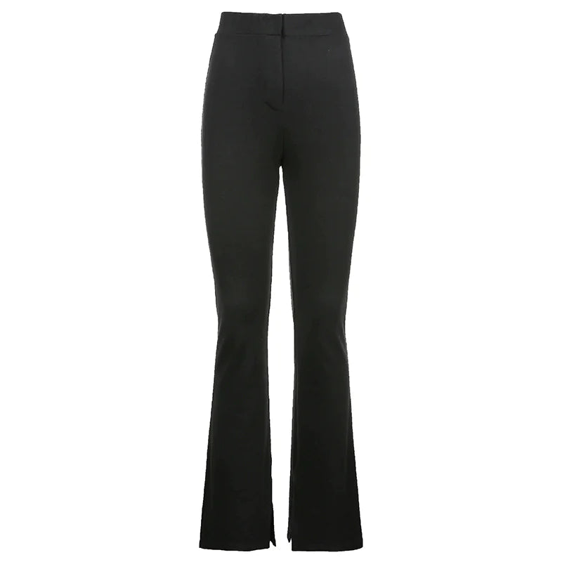 Pantalones Acampanados con Abertura