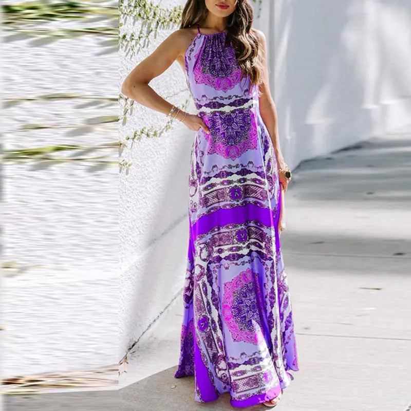 Robe à Col Halter Mode Femme
