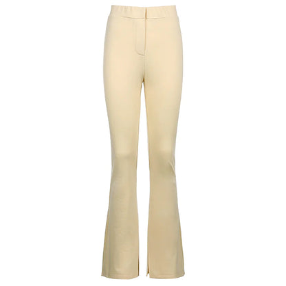 Pantalones Acampanados con Abertura