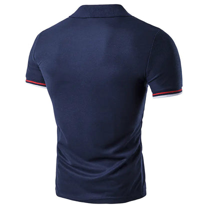 Camiseta Polo para Hombre con Cuello, Manga Corta