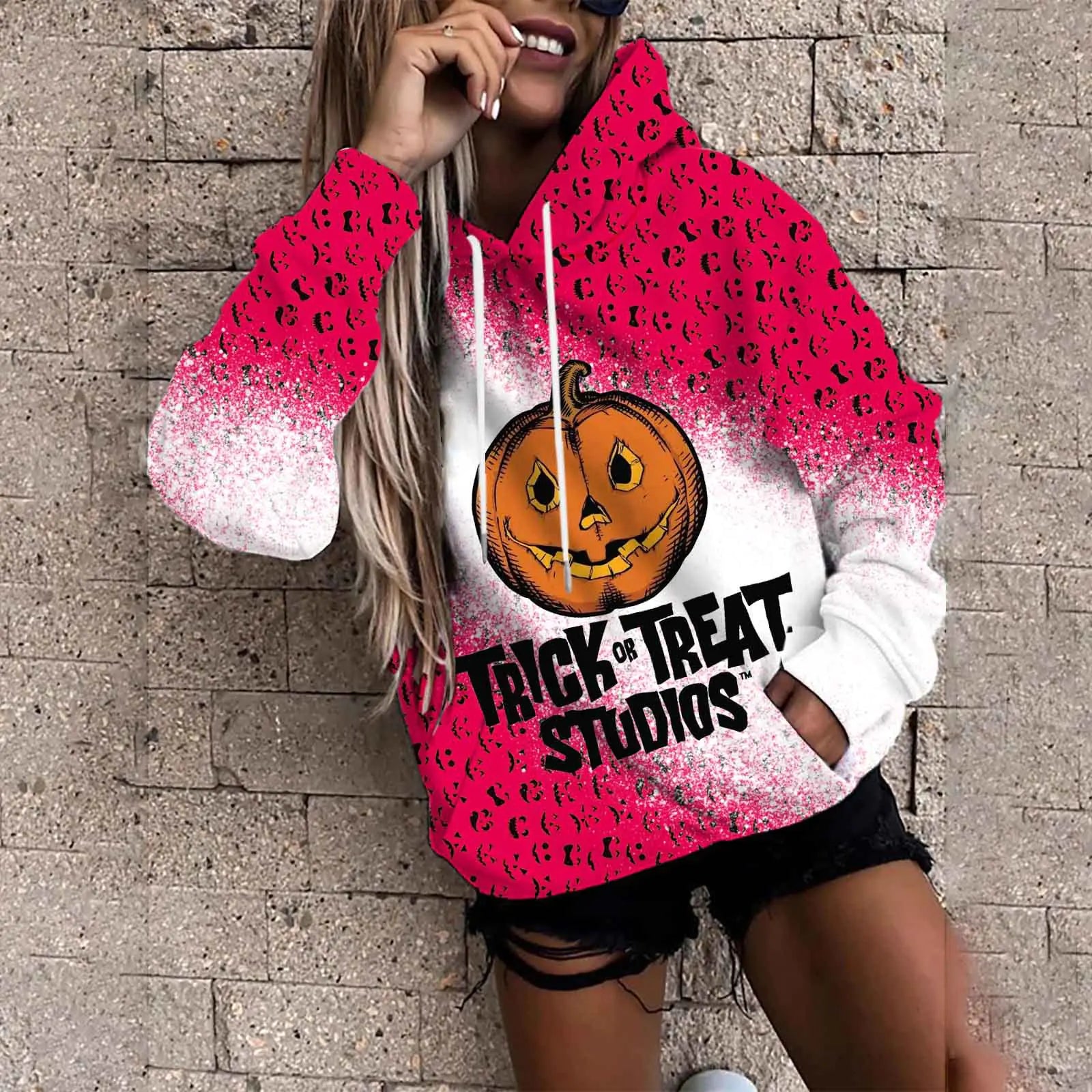 Suéter Acolchado de Moda Femenina para Halloween