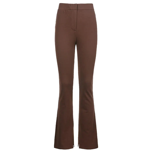 Pantalones Acampanados con Abertura