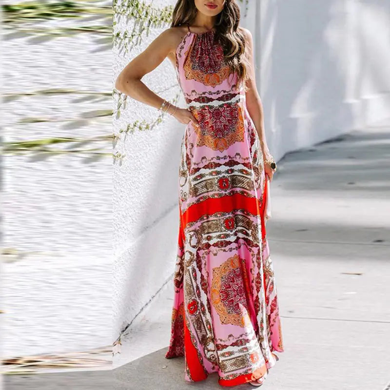 Robe à Col Halter Mode Femme