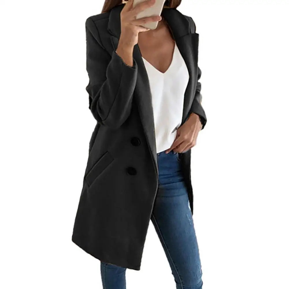 chaqueta vintage de color liso para otoño