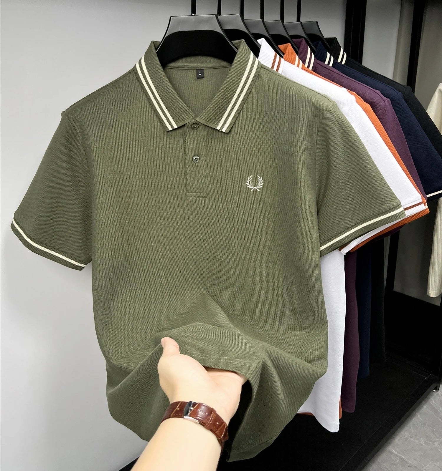 Polo de manga corta 100% algodón