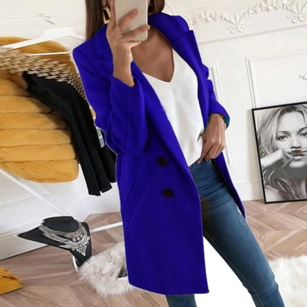 chaqueta vintage de color liso para otoño