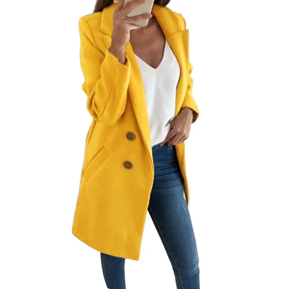 chaqueta vintage de color liso para otoño