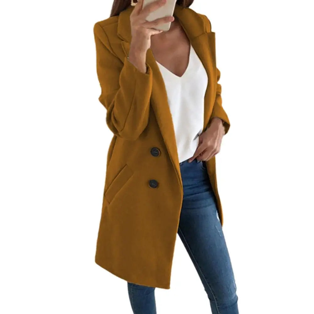 chaqueta vintage de color liso para otoño