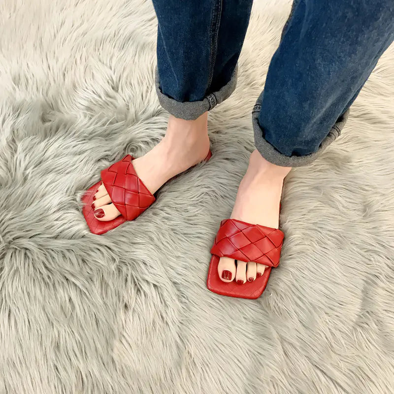 Zapatos de playa de moda de tacón plano estilo coreano