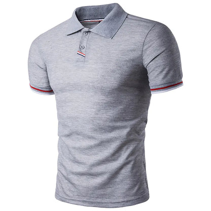 Camiseta Polo para Hombre con Cuello, Manga Corta