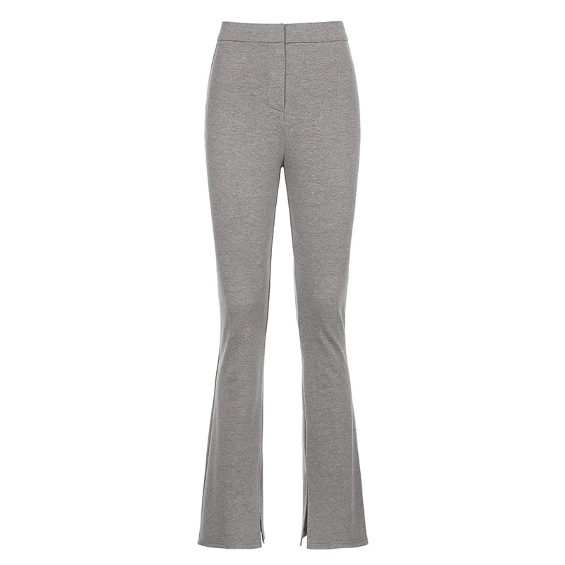 Pantalones Acampanados con Abertura