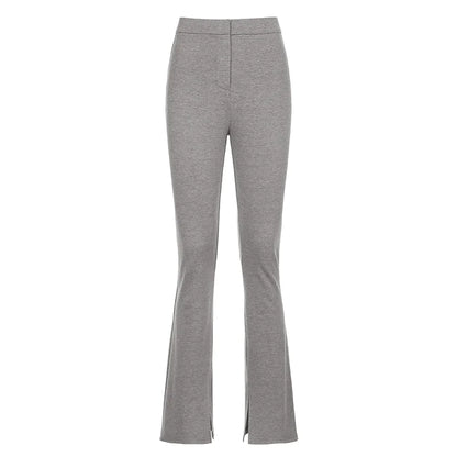 Pantalones Acampanados con Abertura