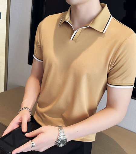 Camiseta Polo Sin Botones / Camiseta Casual (Una Pieza)
