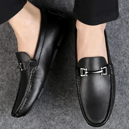 Zapatos sin cordones de moda coreana Gommino para hombre