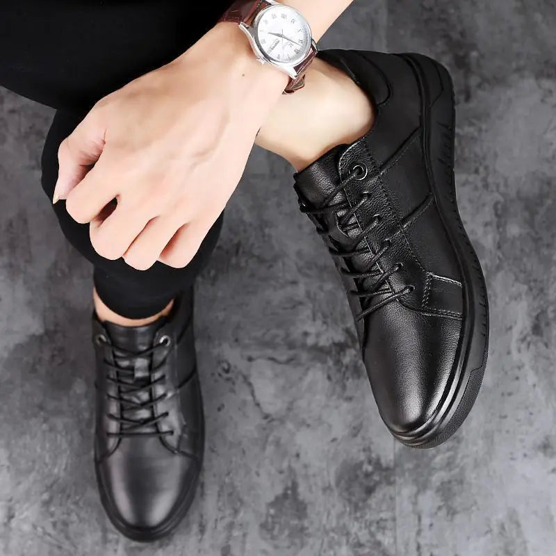 Zapatos de Cuero Transpirables y Casuales para Hombre