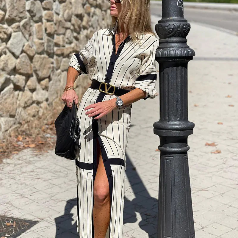 Dignified Women's Fashion Printed Dress