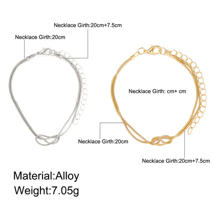 Pulseras para Parejas de Nudos en Oro y Plata
