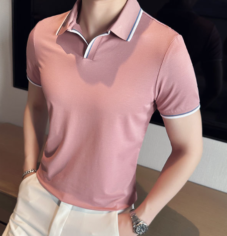 Camiseta Polo Sin Botones / Camiseta Casual (Una Pieza)