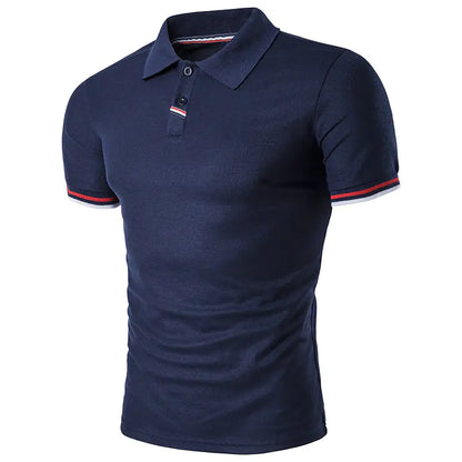 Camiseta Polo para Hombre con Cuello, Manga Corta