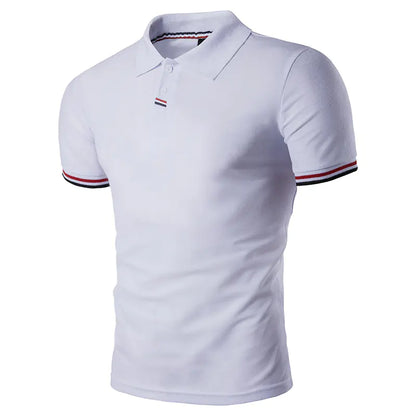 Camiseta Polo para Hombre con Cuello, Manga Corta