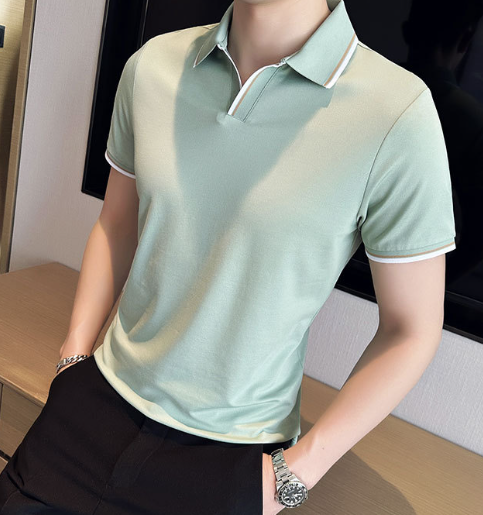 Camiseta Polo Sin Botones / Camiseta Casual (Una Pieza)
