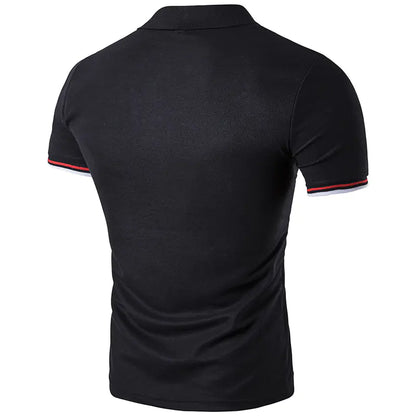 Camiseta Polo para Hombre con Cuello, Manga Corta